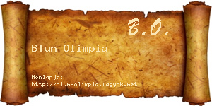 Blun Olimpia névjegykártya
